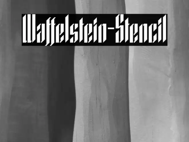 Waffelstein-Stencil Font examples