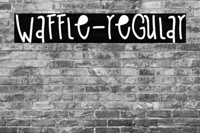 Waffle-Regular Font examples