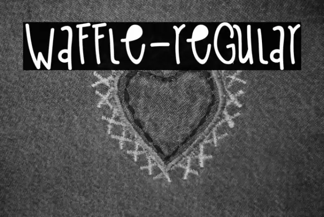 Waffle-Regular Font examples