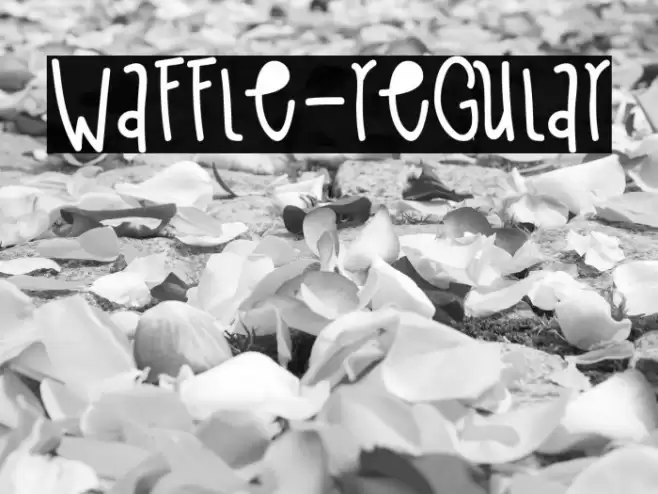 Waffle-Regular Font examples