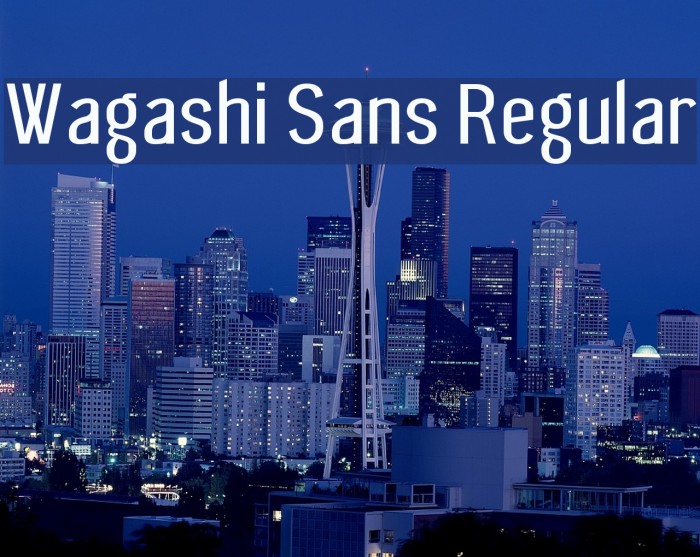 Wagashi Sans Regular Fonte examples