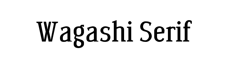 Wagashi Serif Font