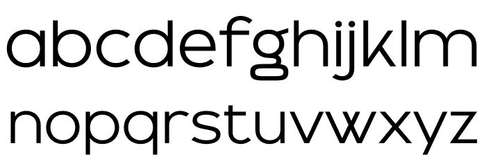 Wagen Schriftart Kleinbuchstaben