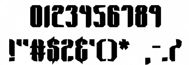 Wager Lost BRK Font OTHER CHARS