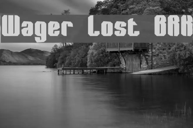 Wager Lost BRK Font examples