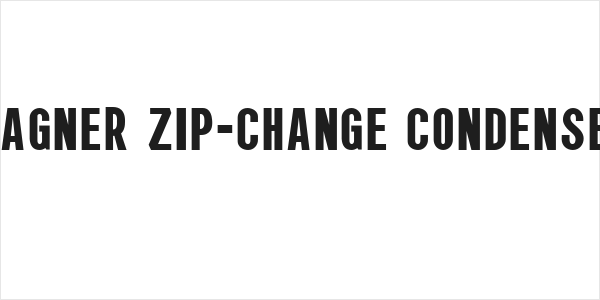 Wagner Zip-Change Condensed Logo