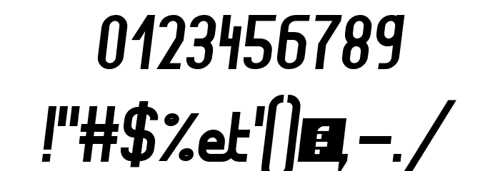 Wagon Sans BoldItalic Font OTHER CHARS