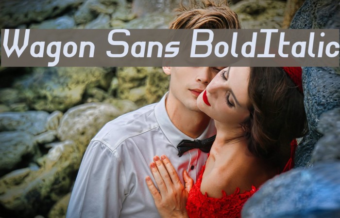 Wagon Sans BoldItalic Font examples