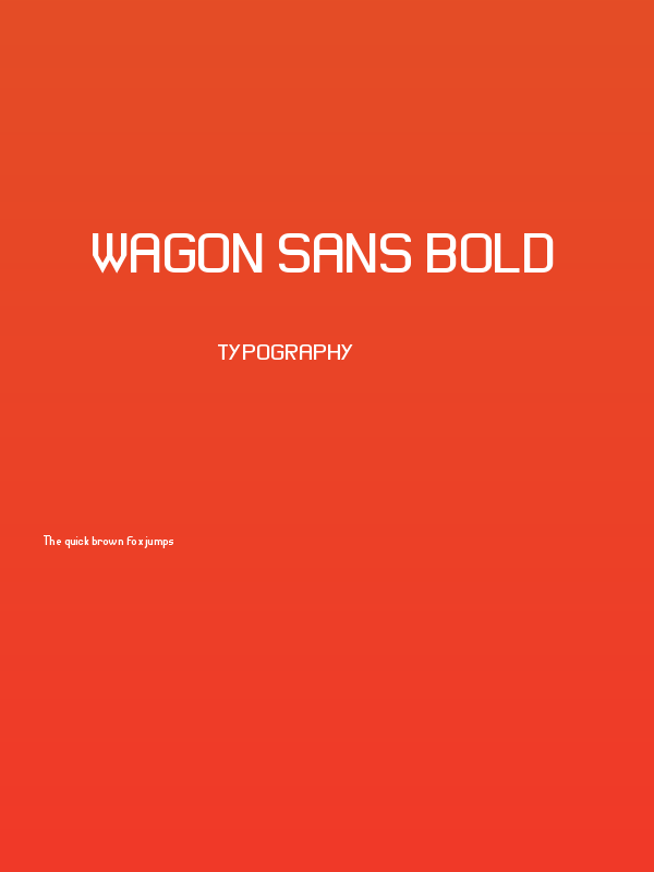 Wagon Sans Bold Poster