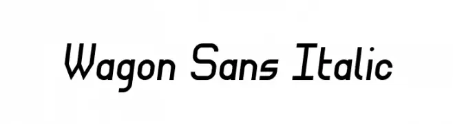 Wagon Sans Italic  les polices de caractères gratuit tlcharger