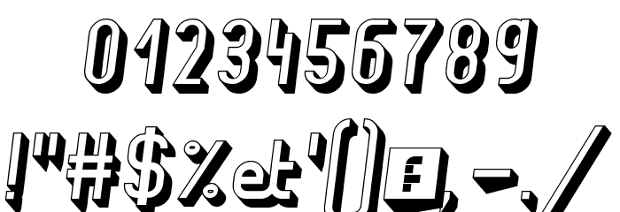 Wagon Sans Shaded Italic Font OTHER CHARS