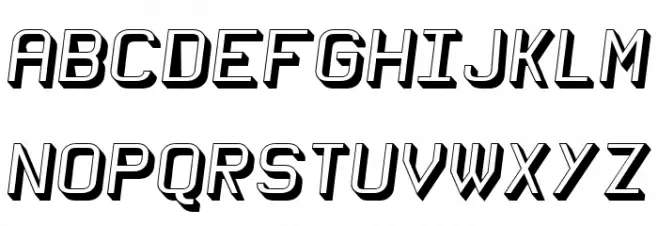 Wagon Sans Shaded Italic Шрифта ВЕРХНИЙ