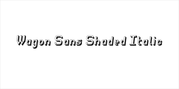 Wagon Sans Shaded Italic Logo