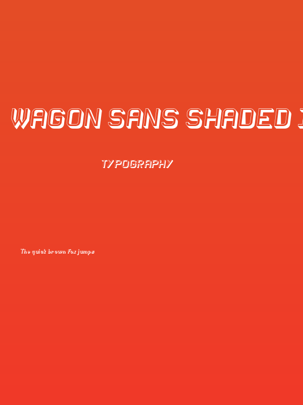 Wagon Sans Shaded Italic Poster