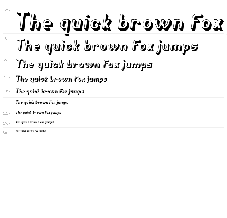 Wagon Sans Shaded Italic Waterfall