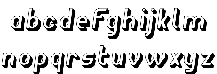 Wagon Sans Shaded Italic Font LOWERCASE