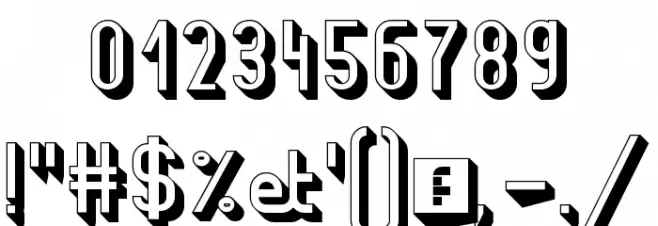 Wagon Sans Shaded Font OTHER CHARS