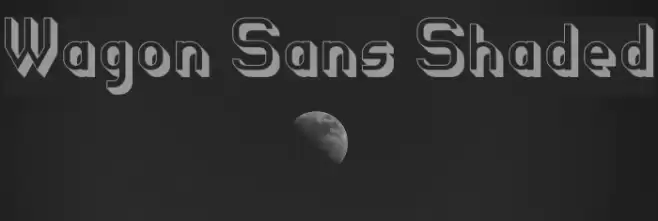 Wagon Sans Shaded Font examples