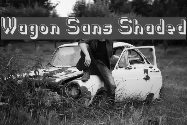Wagon Sans Shaded Font examples