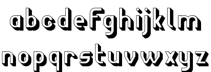 Wagon Sans Shaded Font LOWERCASE