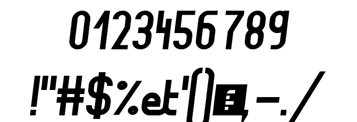 Wagon Sans Two BoldItalic Font OTHER CHARS