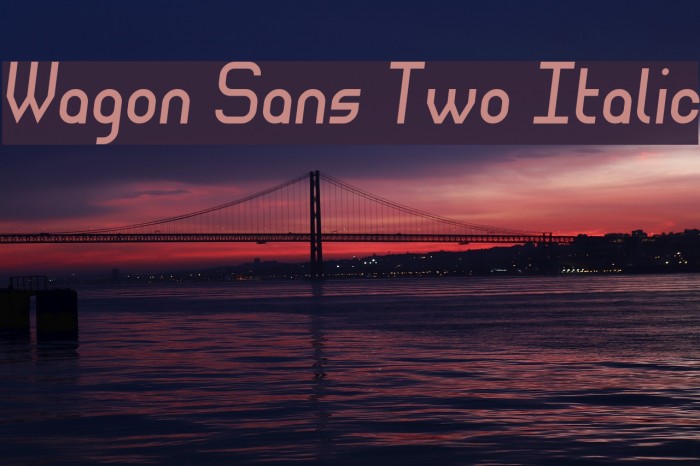 Wagon Sans Two Italic Font examples