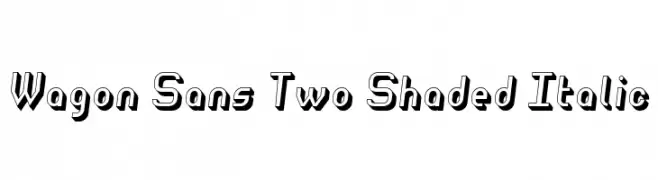 Wagon Sans Two Shaded Italic  Fuentes Gratis Descargar