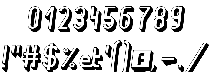 Wagon Sans Two Shaded Italic Font OTHER CHARS