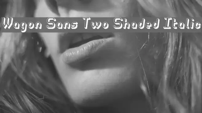 Wagon Sans Two Shaded Italic Font examples