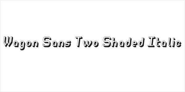Wagon Sans Two Shaded Italic Logo