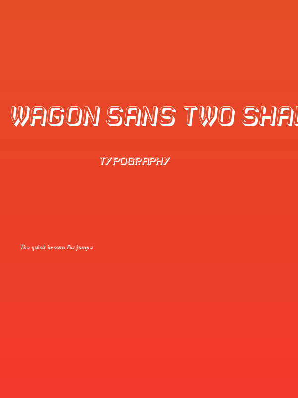 Wagon Sans Two Shaded Italic Poster