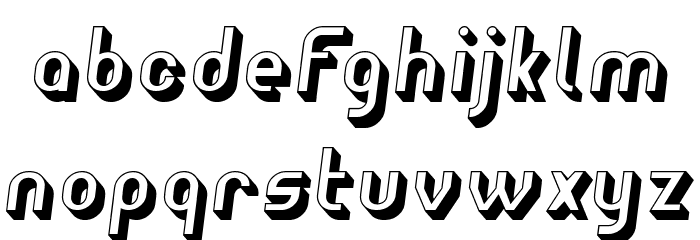 Wagon Sans Two Shaded Italic Font LOWERCASE