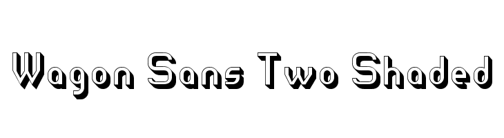Wagon Sans Two Shaded Font