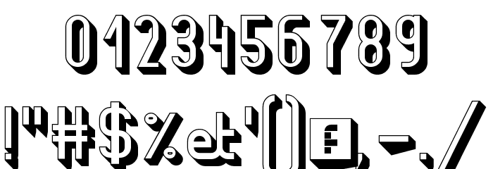 Wagon Sans Two Shaded Font OTHER CHARS