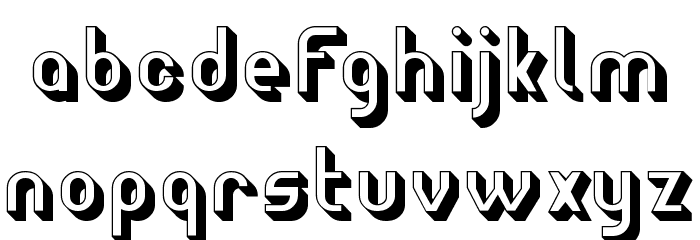 Wagon Sans Two Shaded Font LOWERCASE