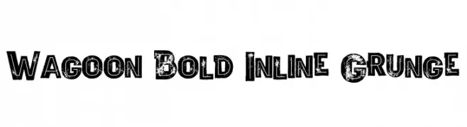 Wagoon Bold Inline Grunge  नि: शुल्क फ़ॉन्ट्स डाउनलोड
