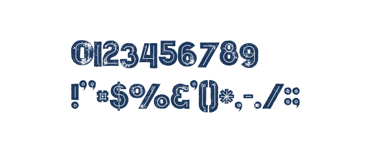 Wagoon Bold Inline Grunge Other Characters