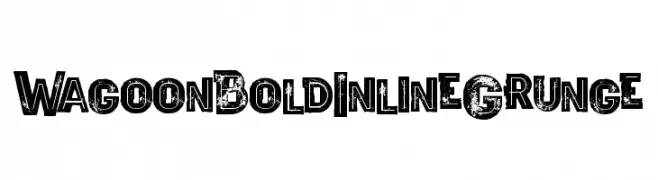 Wagoon Bold Inline Grunge  नि: शुल्क फ़ॉन्ट्स डाउनलोड