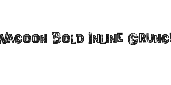 Wagoon Bold Inline Grunge Logo