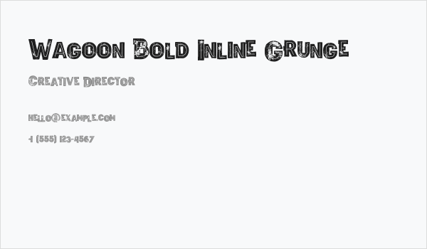 Wagoon Bold Inline Grunge Business Card