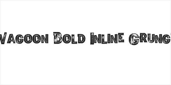 Wagoon Bold Inline Grunge Logo