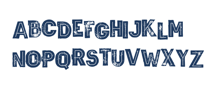 Wagoon Bold Inline Grunge Lowercase