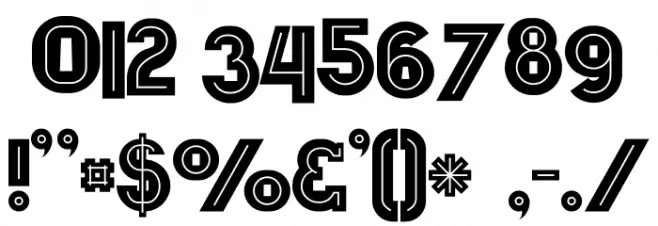 Wagoon Bold Inline Font OTHER CHARS