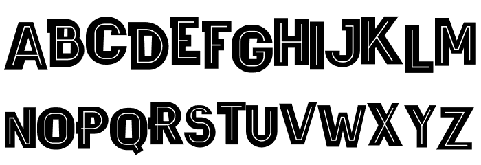 Wagoon Bold Inline Font LOWERCASE