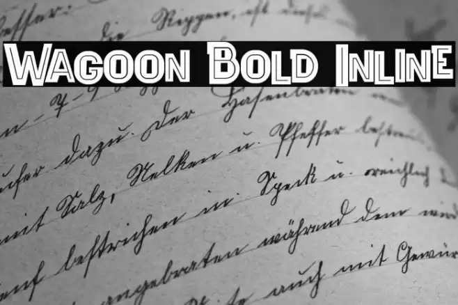 Wagoon Bold Inline Font examples