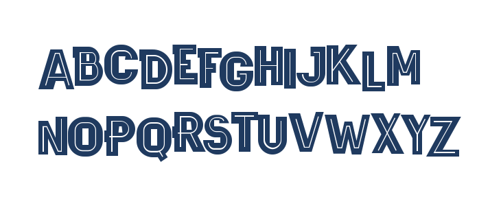 Wagoon Bold Inline Lowercase