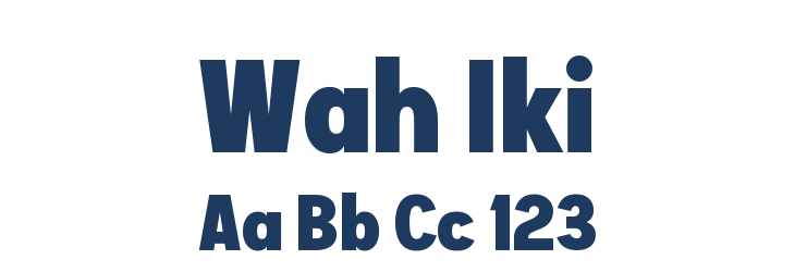 Wah Iki Font Preview