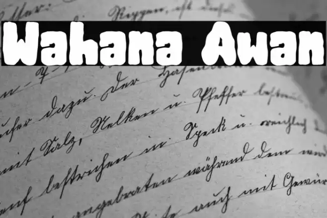 Wahana Awan Font examples