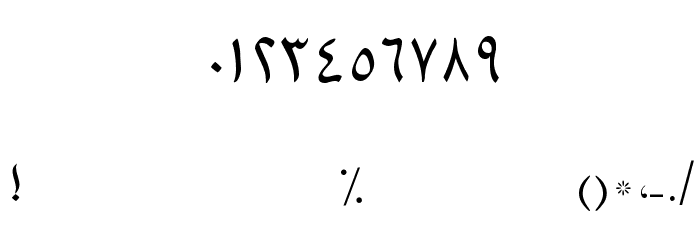 Wahid III Font OTHER CHARS