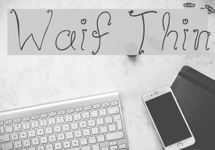 Waif Thin Font examples